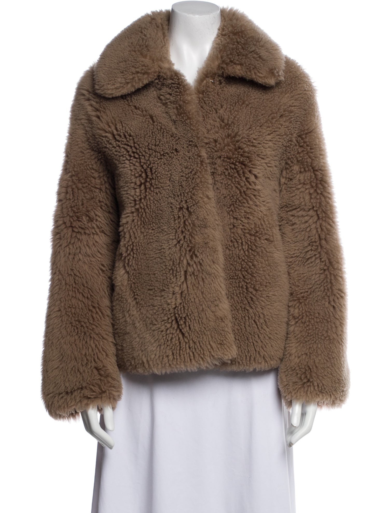 Meteo by Yves Salomon Lamb Leather Faux Fur Coat