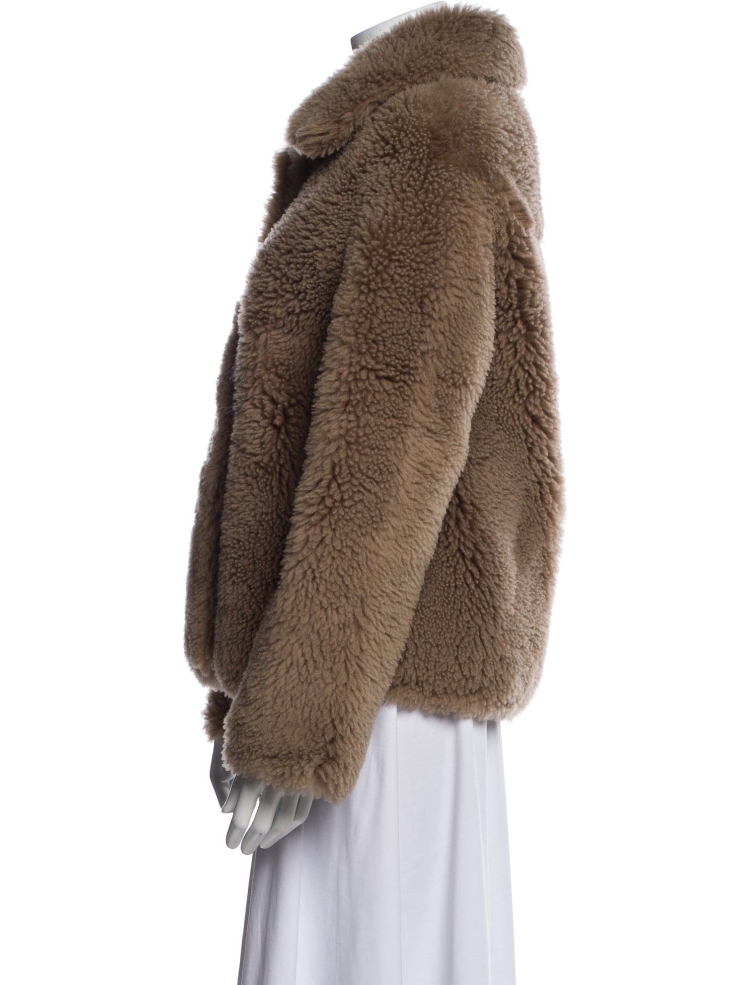 Meteo by Yves Salomon Lamb Leather Faux Fur Coat