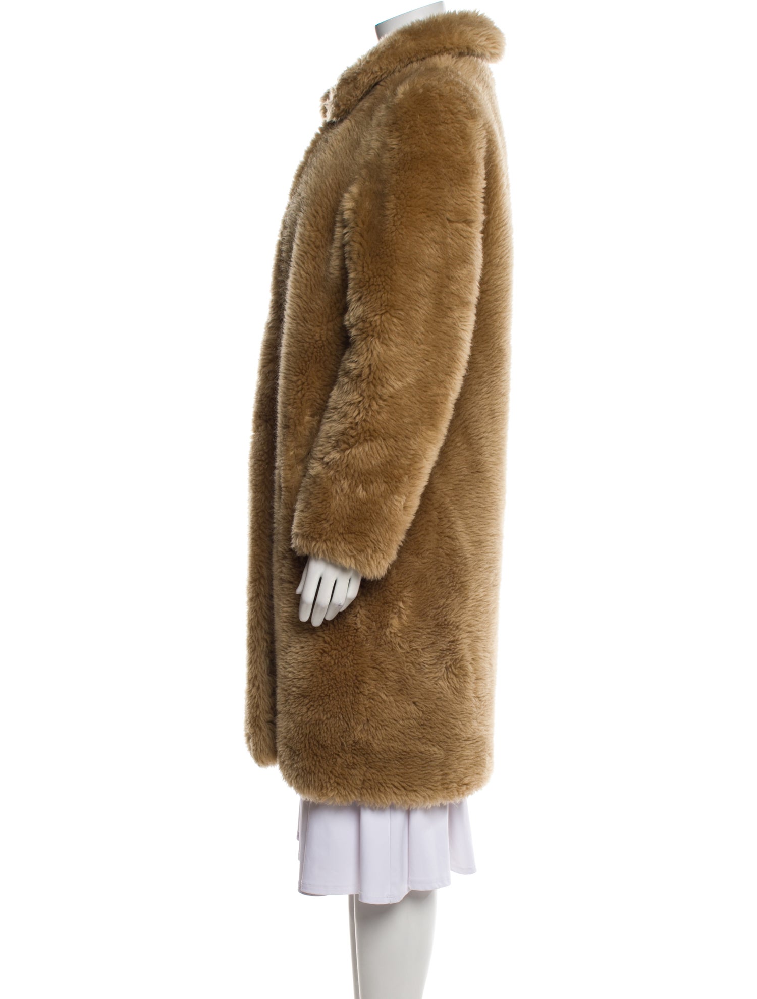Meteo by Yves Salomon Wool Faux Fur Coat