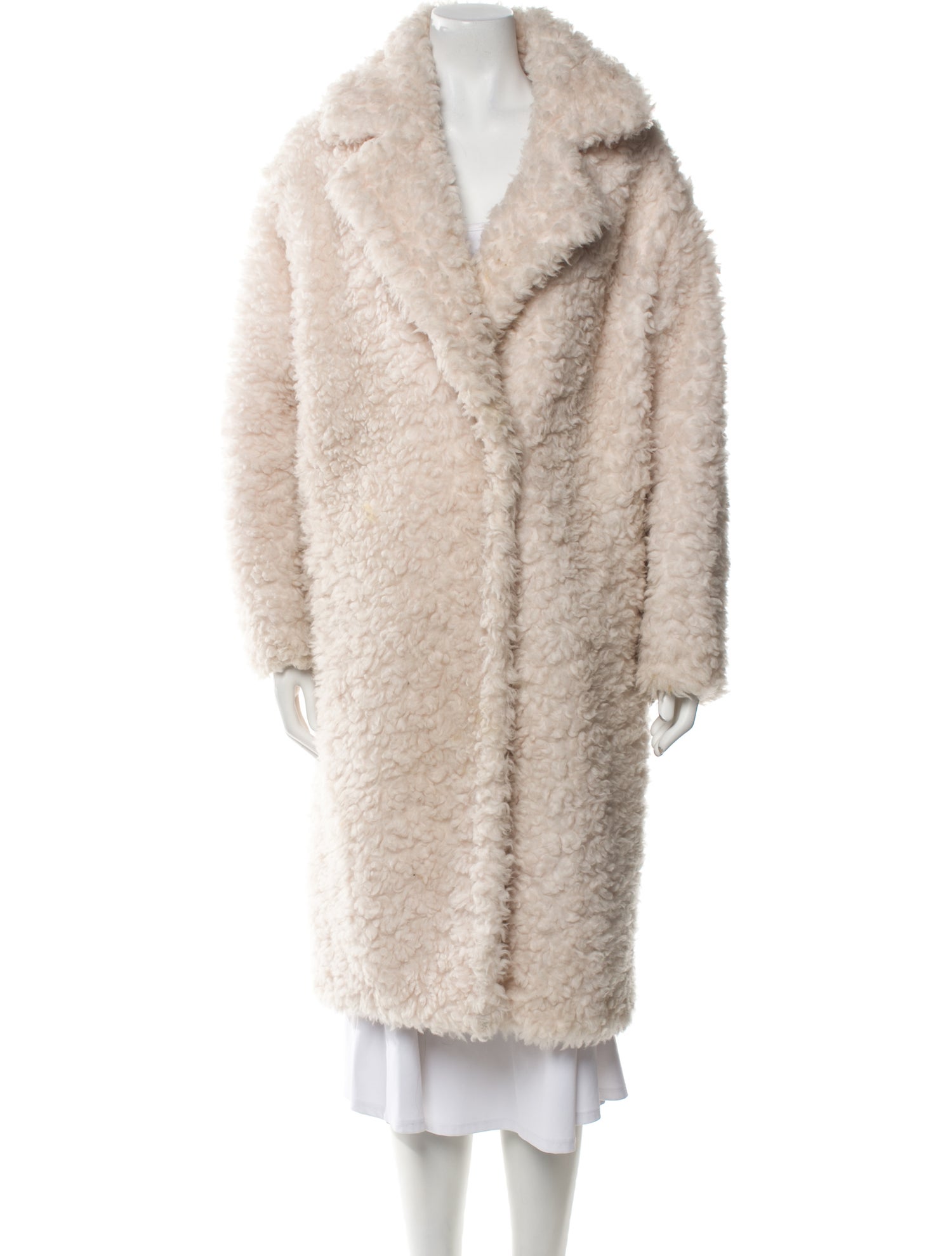 Meteo by Yves Salomon Wool Faux Fur Coat