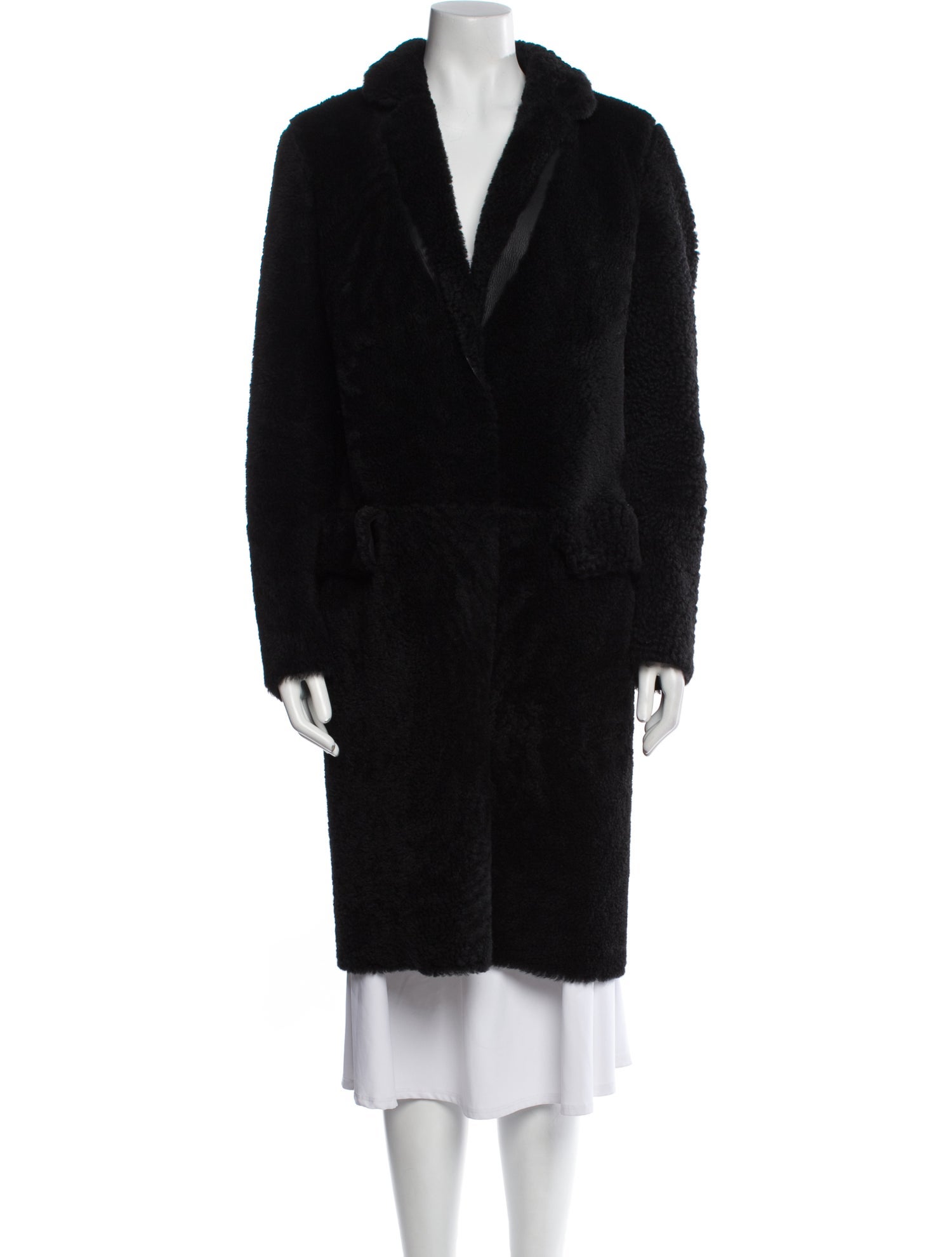 Meteo by Yves Salomon Lamb Leather Faux Fur Coat