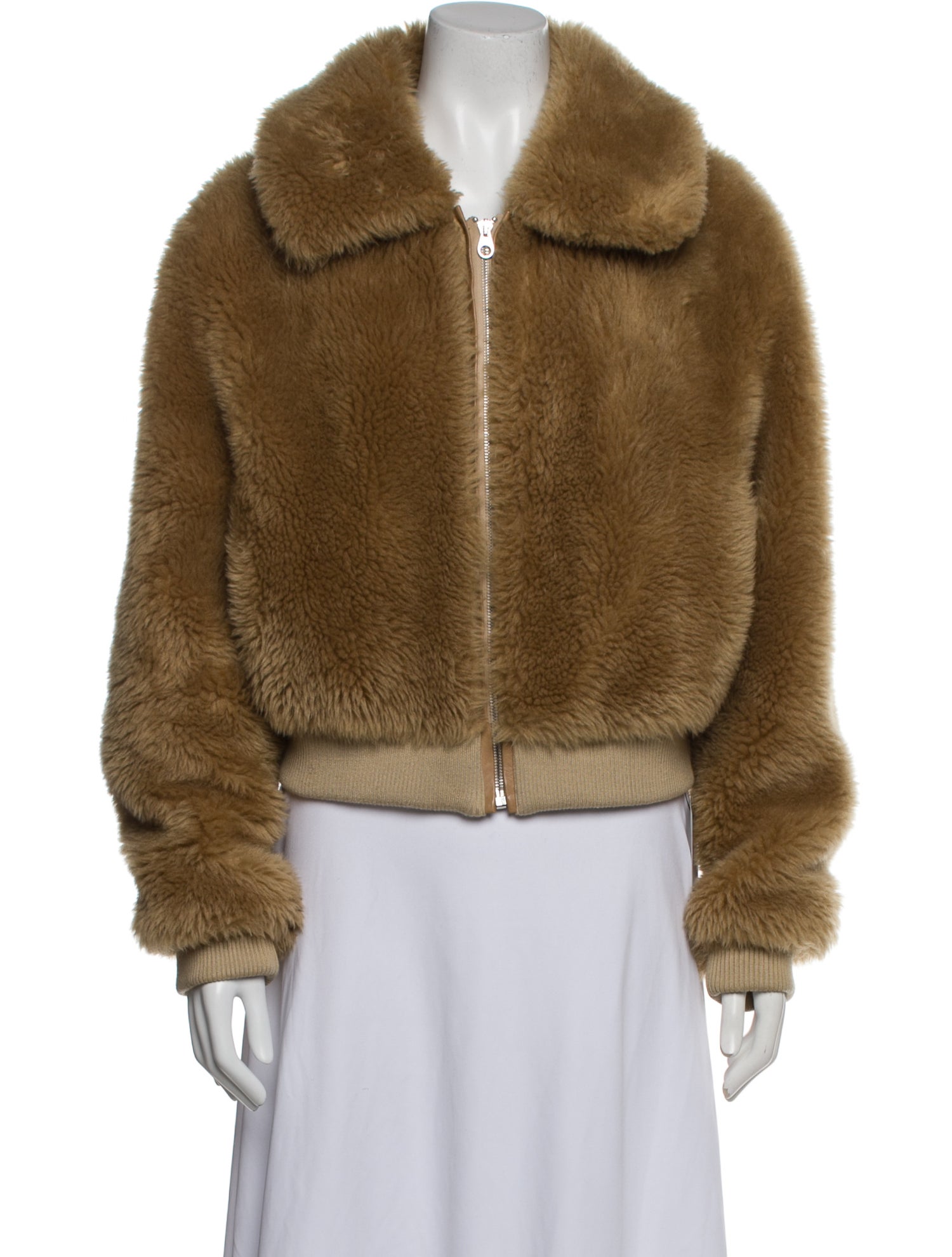Meteo by Yves Salomon Wool Faux Fur Jacket