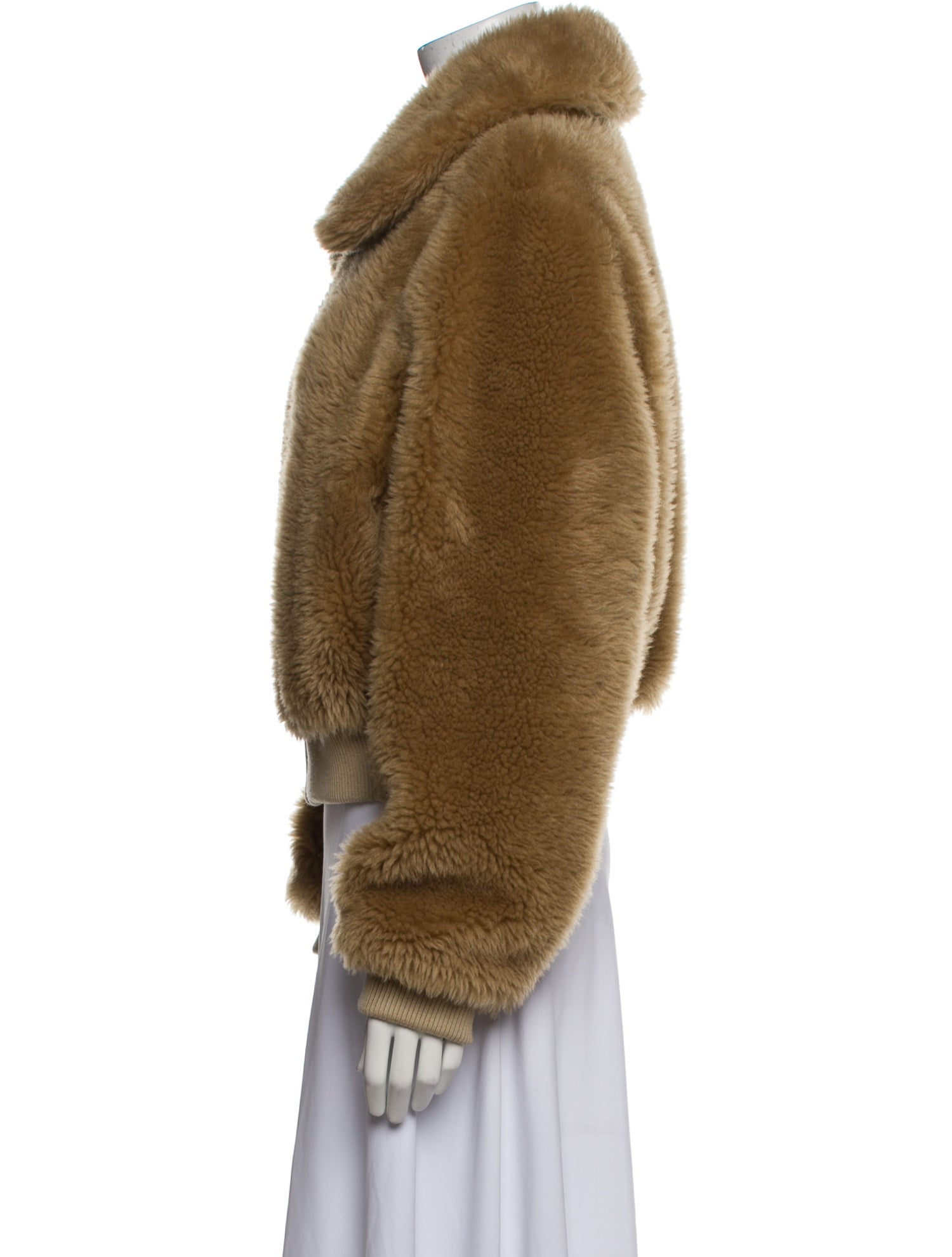 Meteo by Yves Salomon Wool Faux Fur Jacket