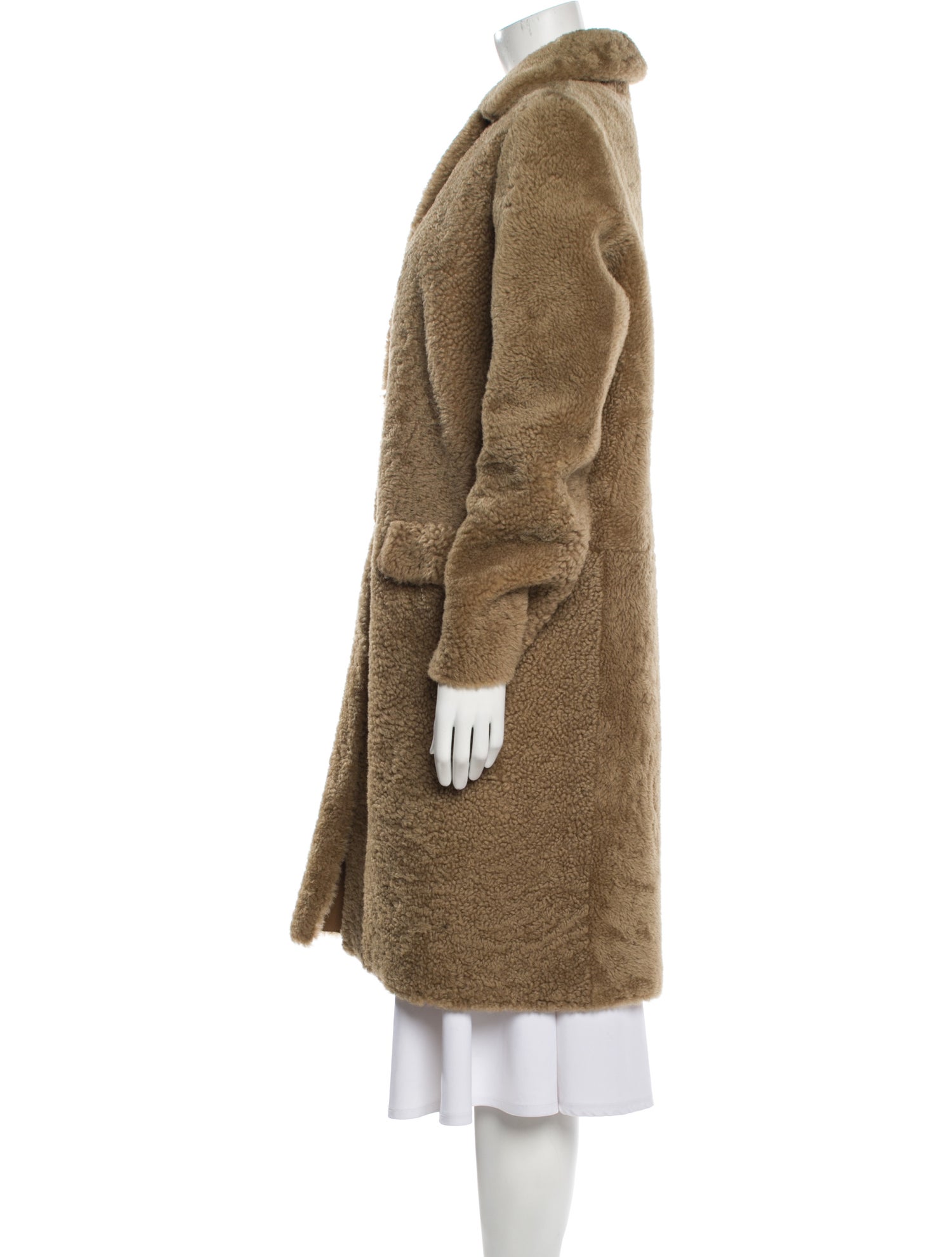 Meteo by Yves Salomon Lamb Leather Faux Fur Coat