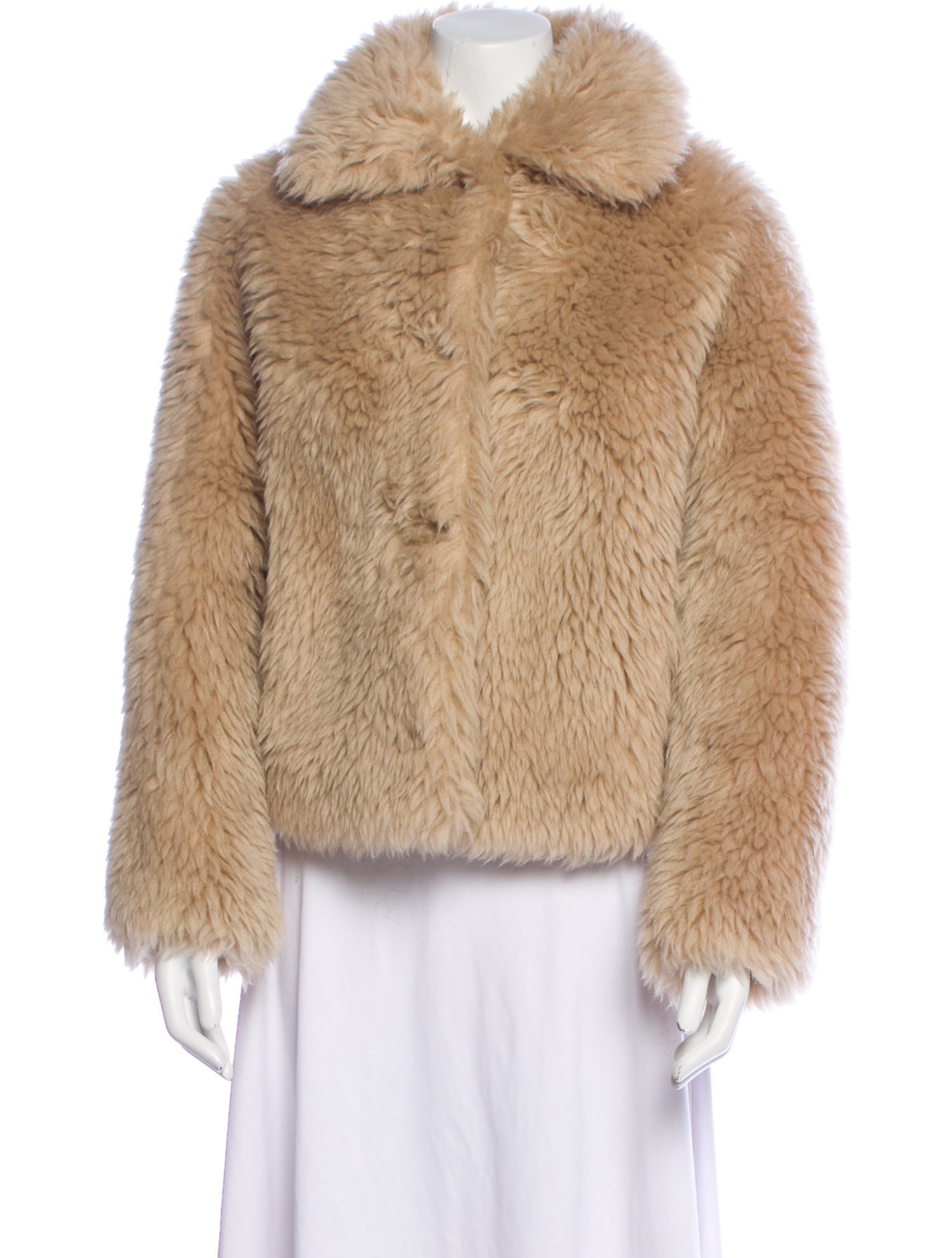 Meteo by Yves Salomon Wool Faux Fur Jacket