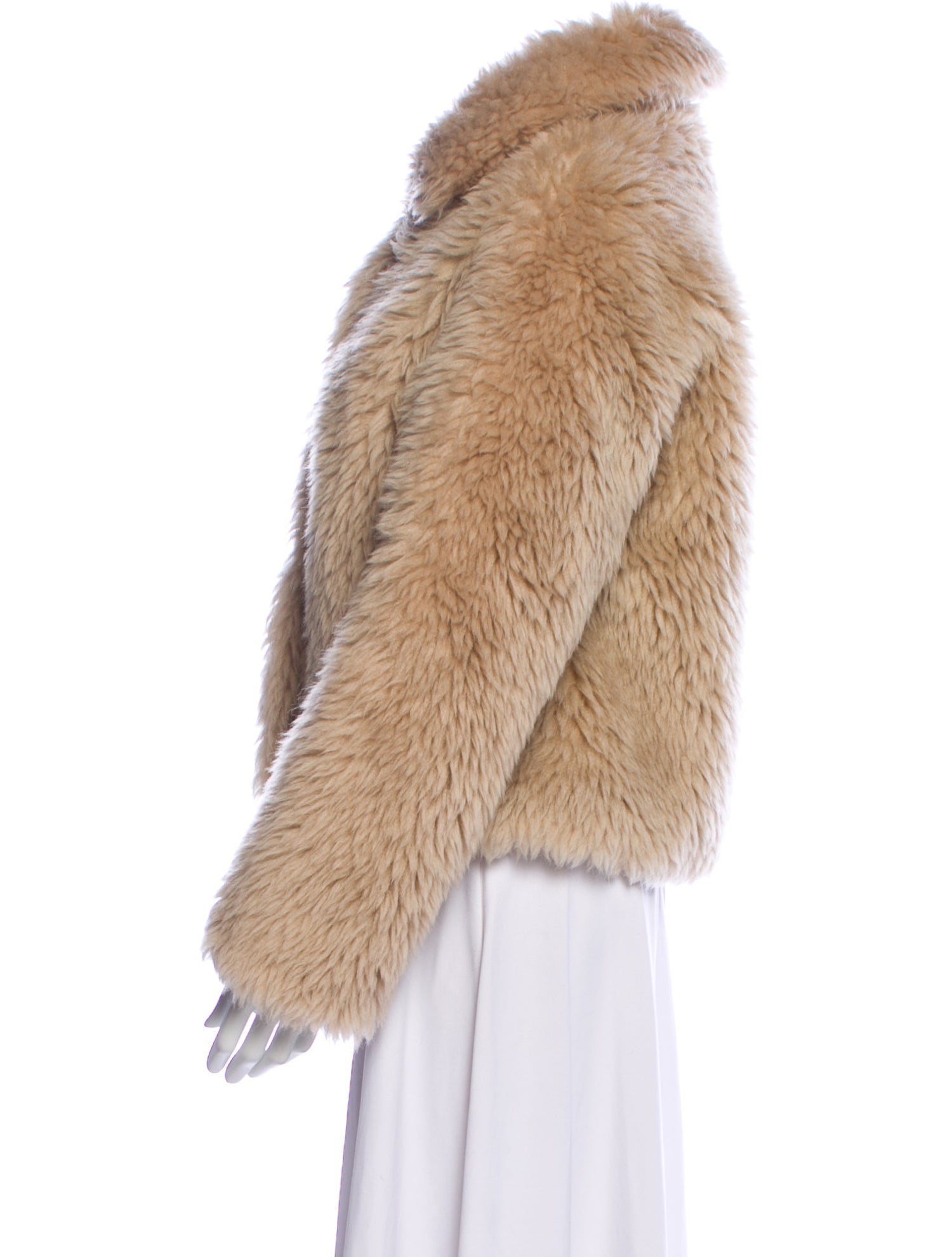 Meteo by Yves Salomon Wool Faux Fur Jacket
