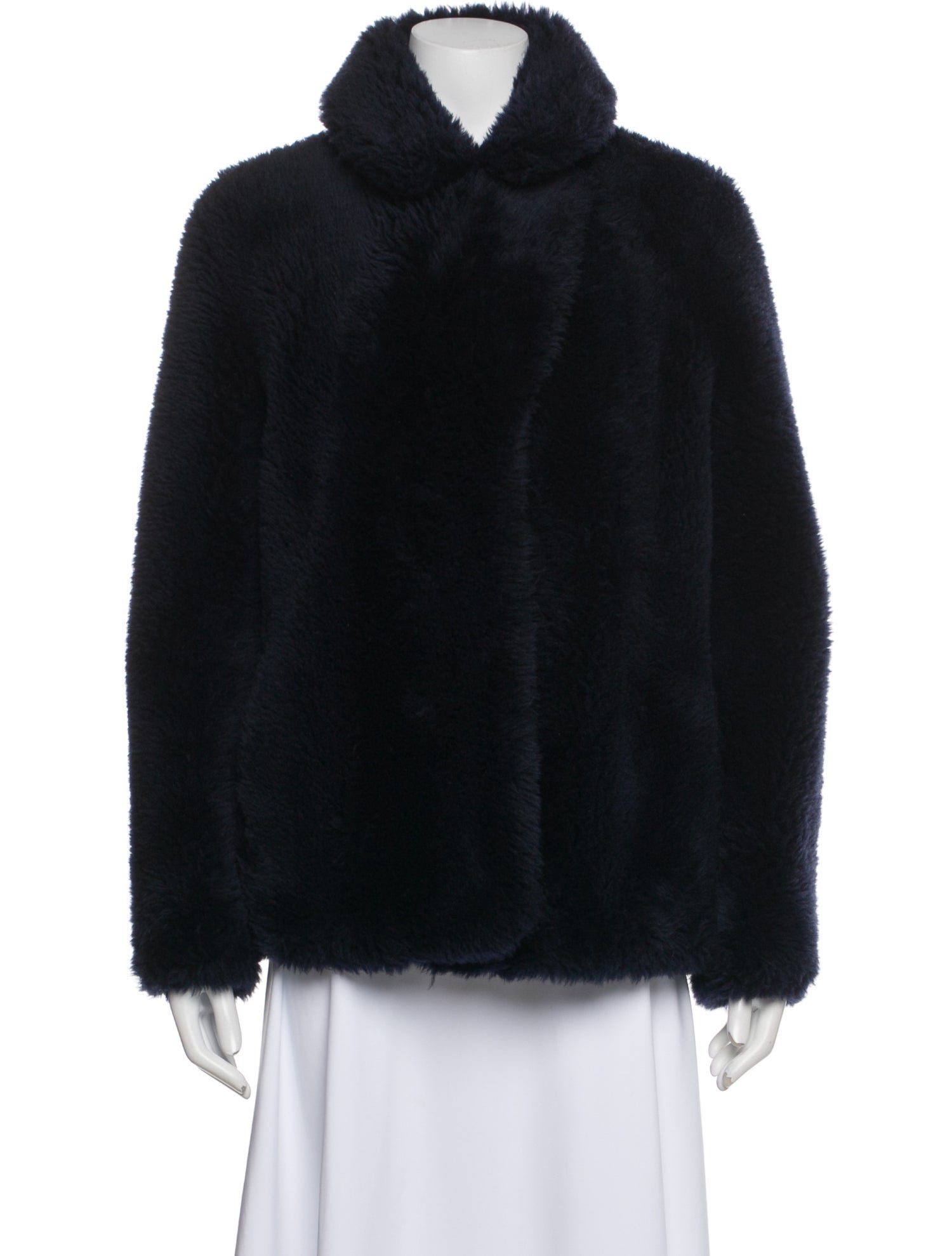 Meteo by Yves Salomon Wool Faux Fur Coat