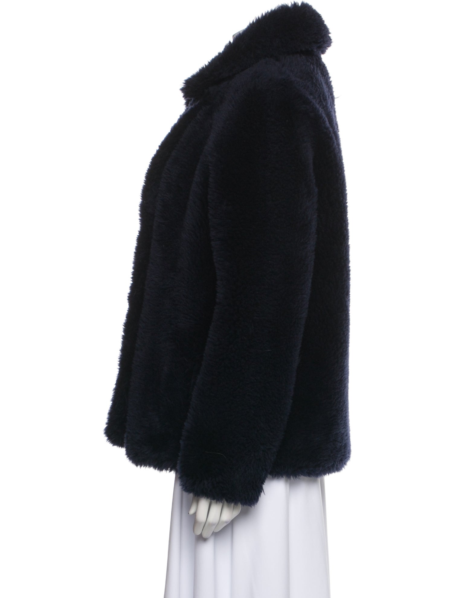 Meteo by Yves Salomon Wool Faux Fur Coat