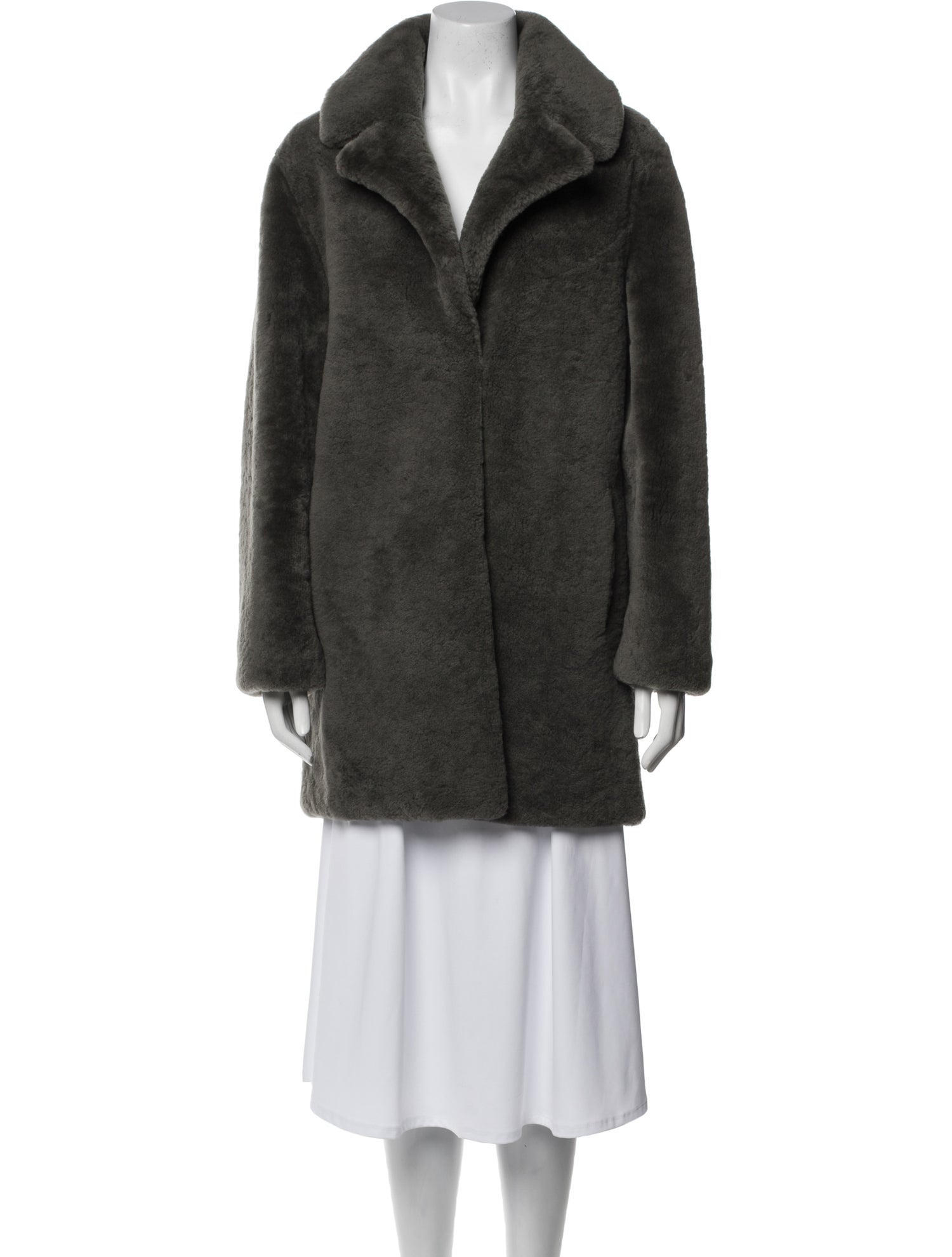 Meteo by Yves Salomon Lamb Fur Faux Fur Coat