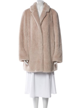Meteo by Yves Salomon Wool Faux Fur Coat