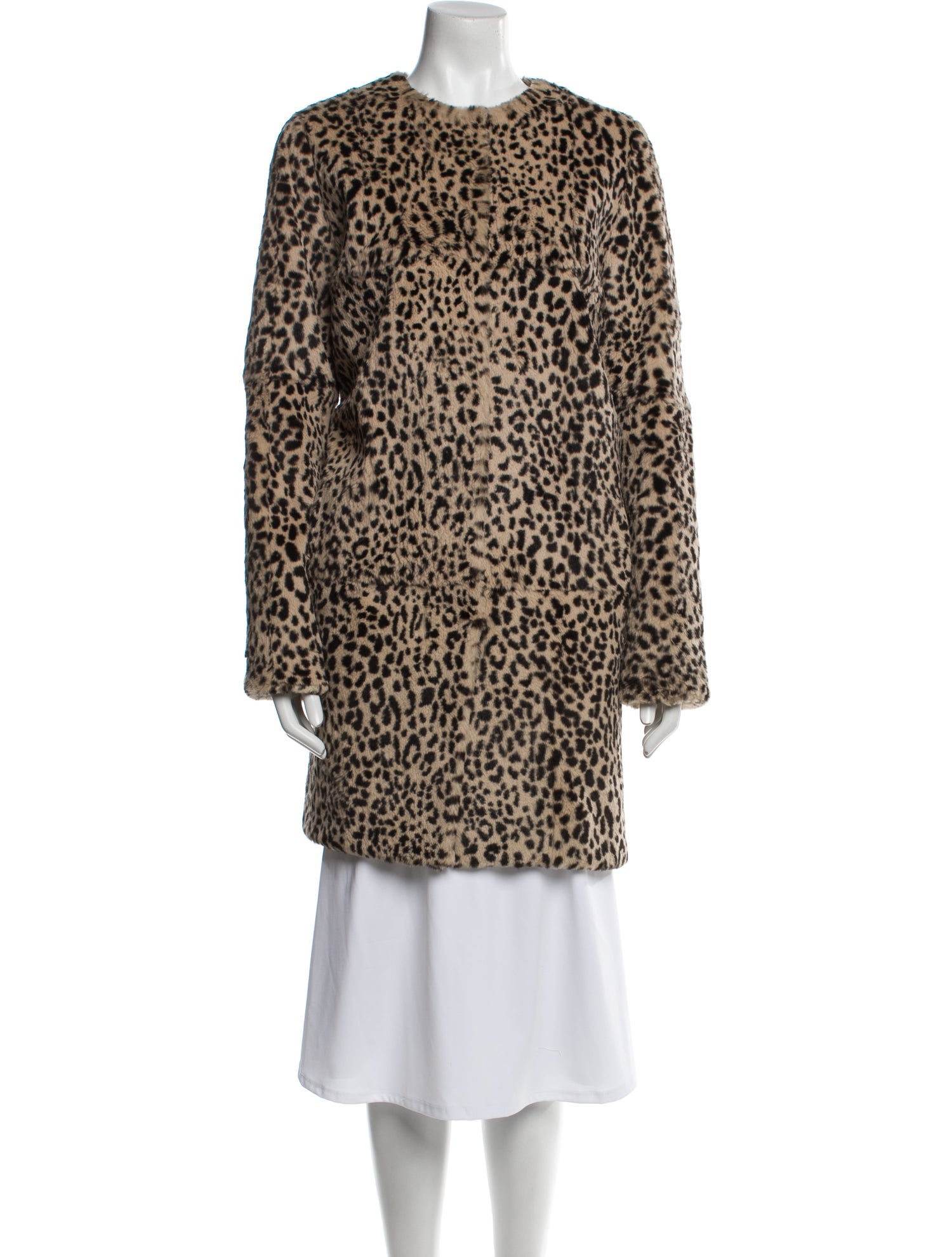 Meteo by Yves Salomon Animal Print Fur Coat
