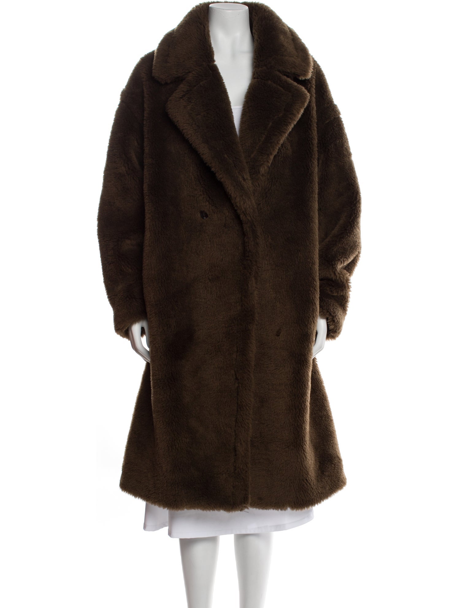 Meteo by Yves Salomon Wool Faux Fur Coat