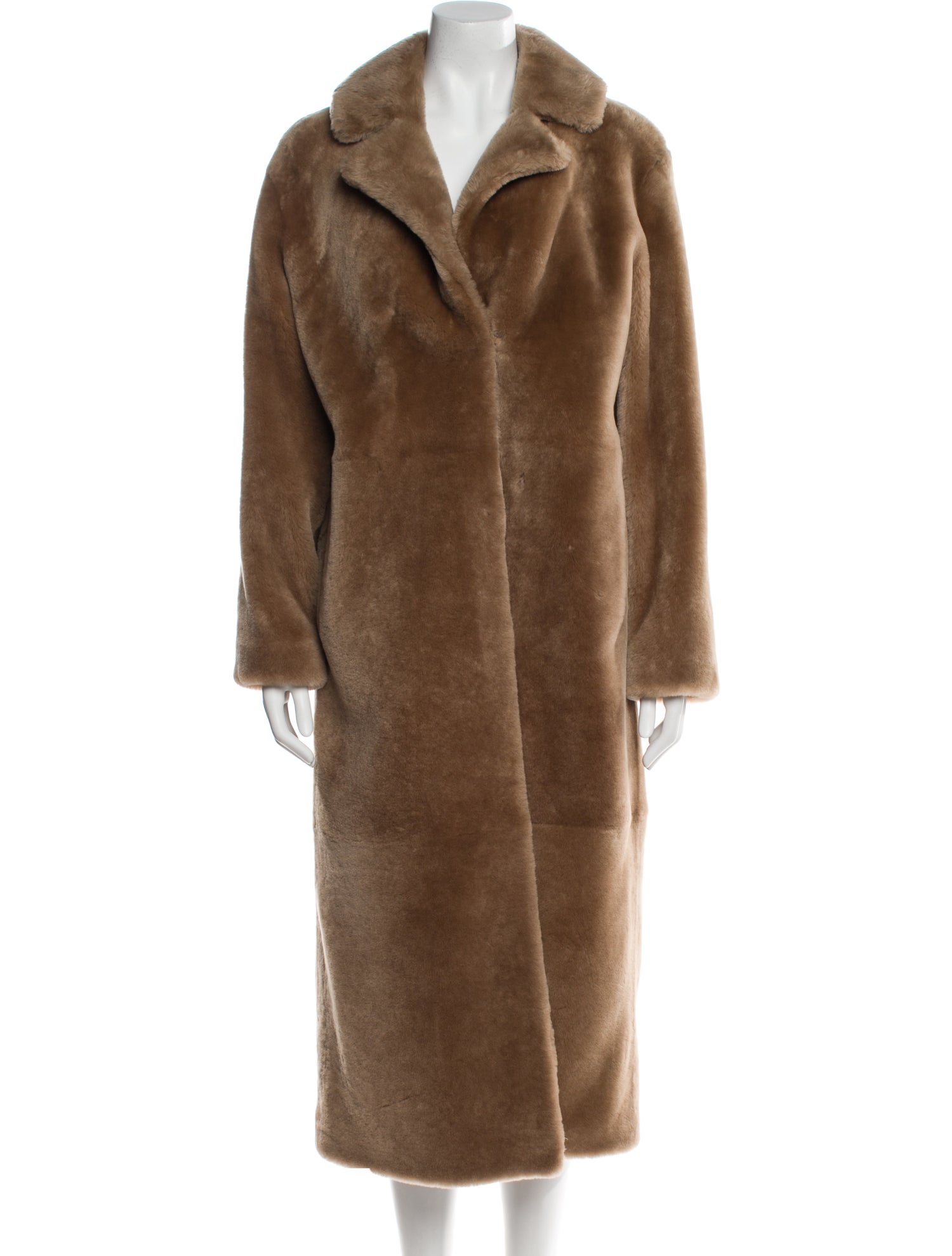 Meteo by Yves Salomon Lamb Leather Faux Fur Coat