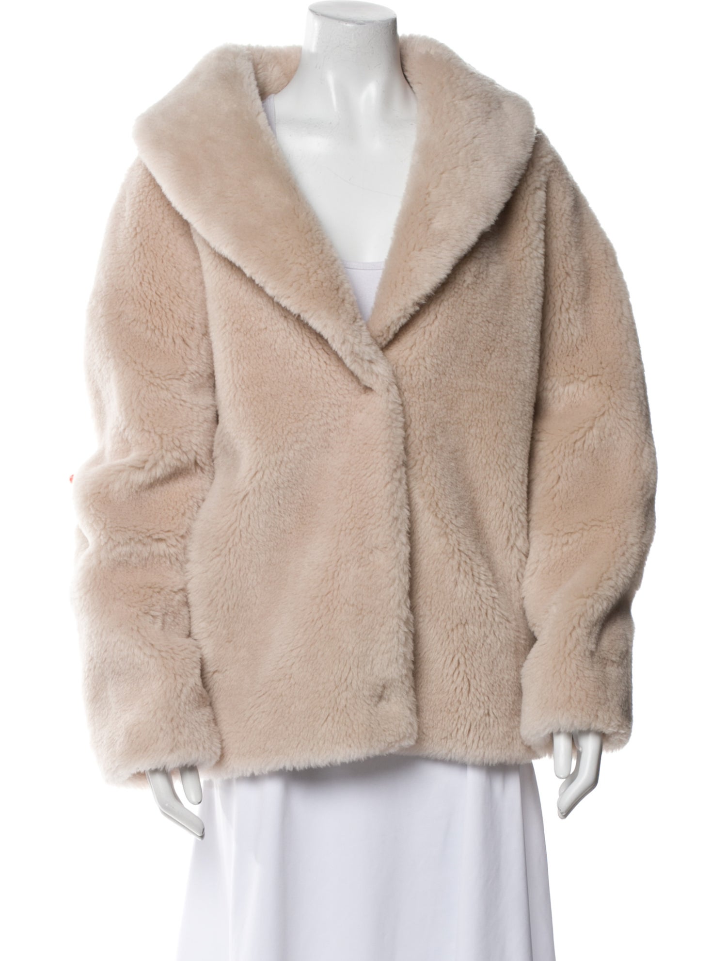 Meteo by Yves Salomon Wool Faux Fur Jacket