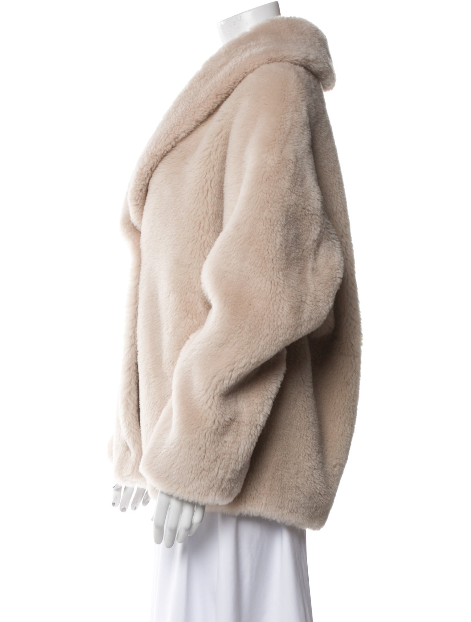 Meteo by Yves Salomon Wool Faux Fur Jacket