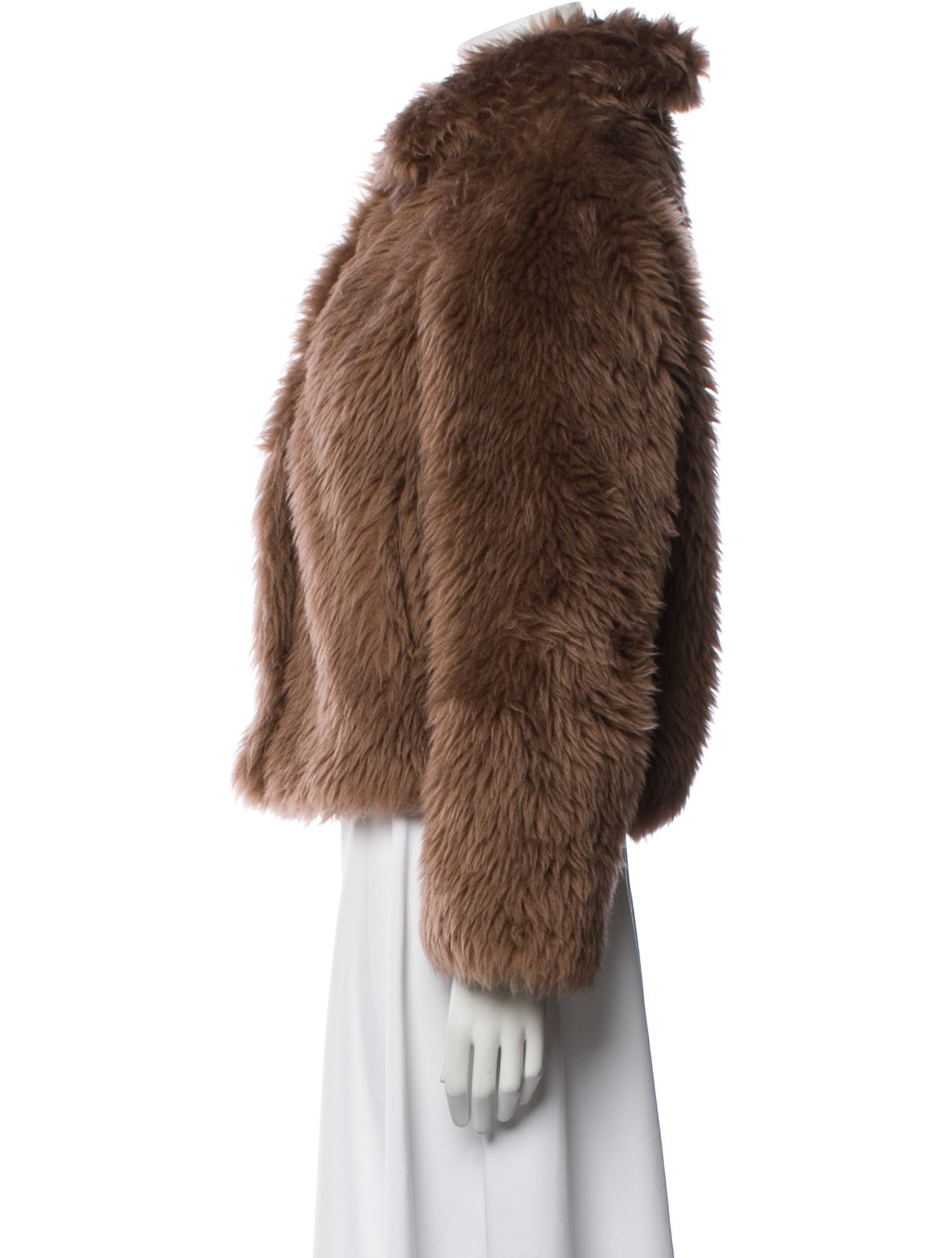 Meteo by Yves Salomon Wool Faux Fur Jacket