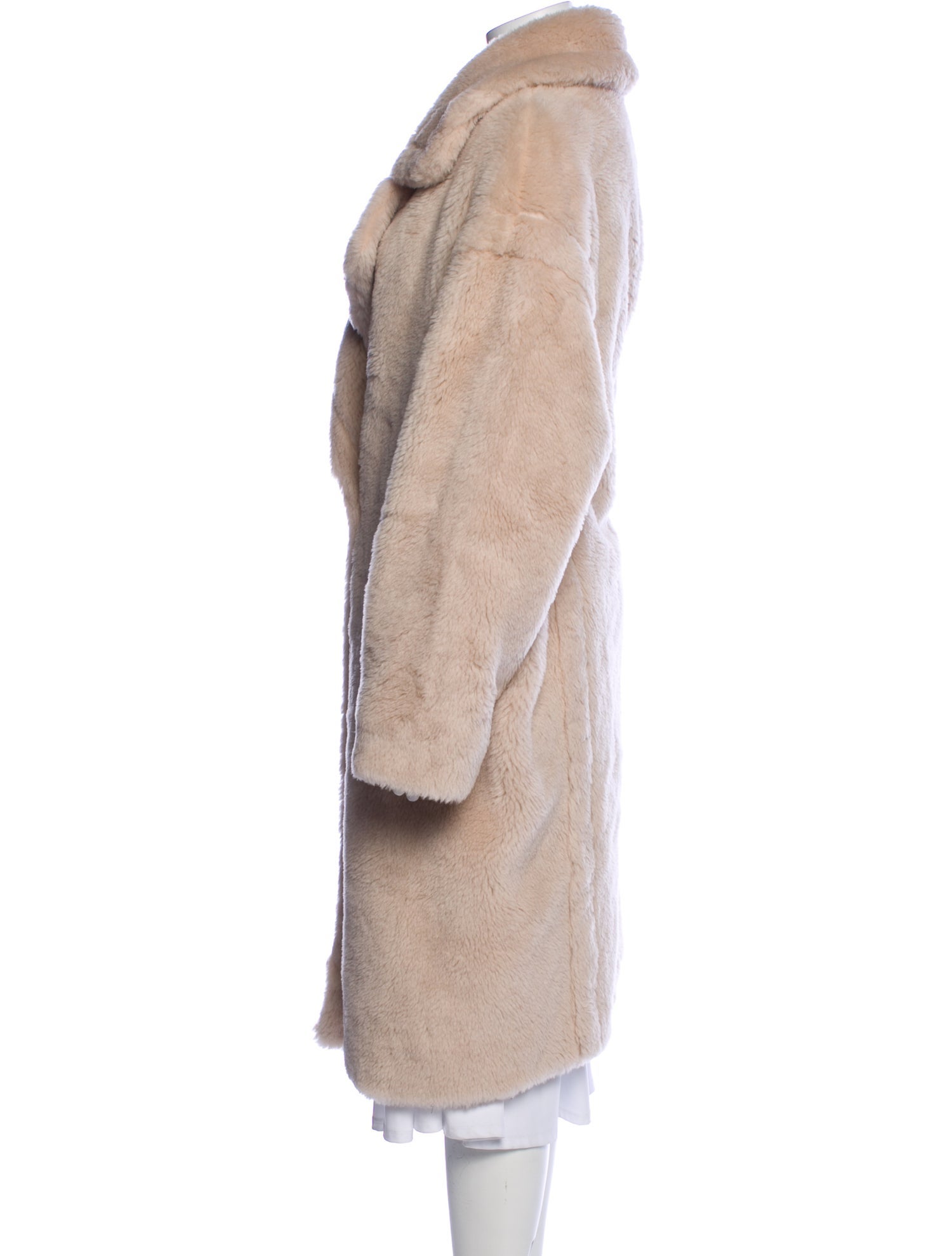 Meteo by Yves Salomon Wool Faux Fur Coat