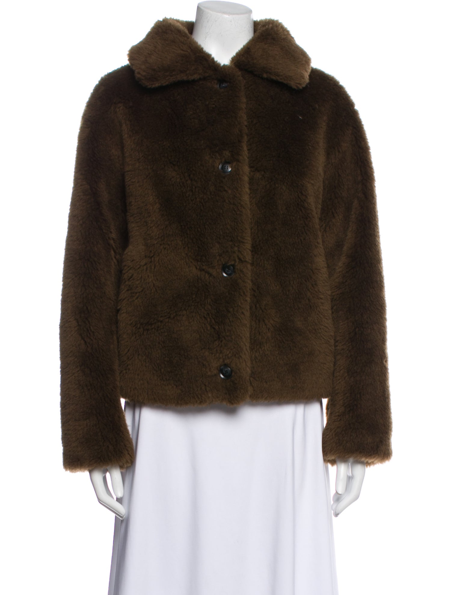 Meteo by Yves Salomon Wool Faux Fur Jacket