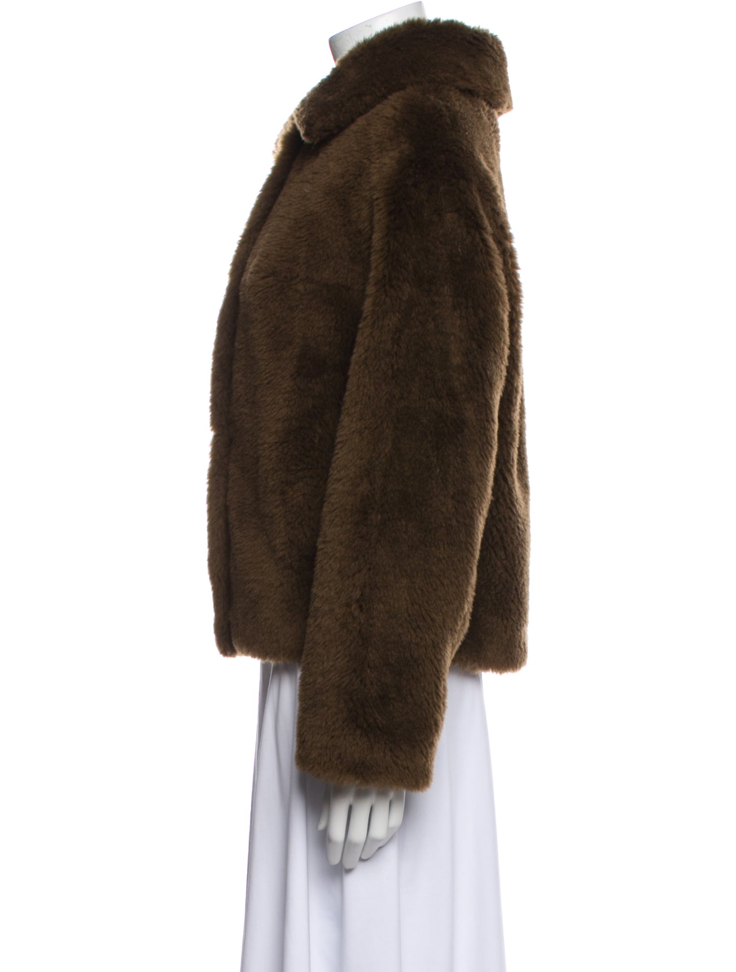 Meteo by Yves Salomon Wool Faux Fur Jacket