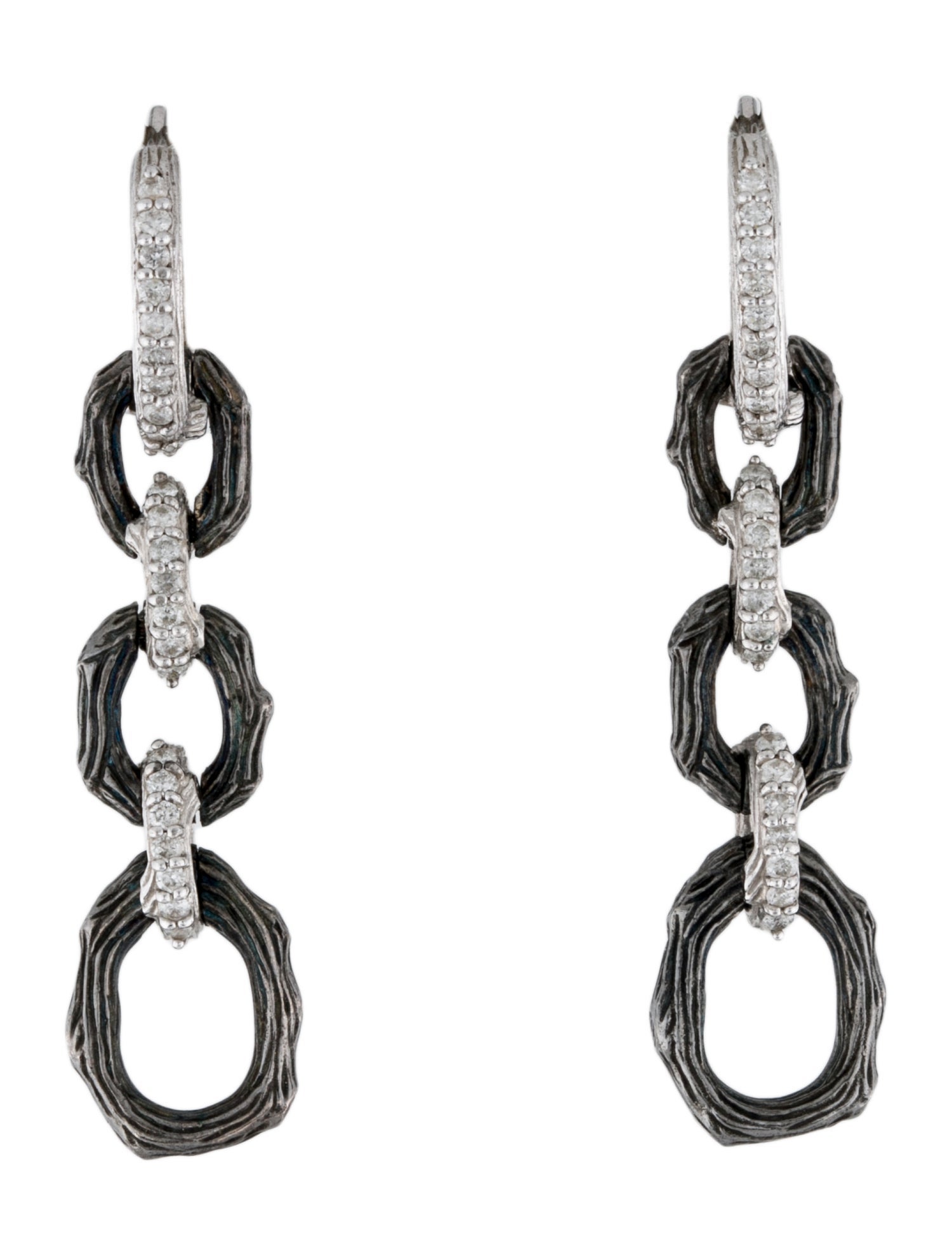 Michael Aram Diamond Enchanted Forest Link Earrings