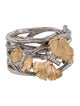 Michael Aram Diamond Butterfly Ginkgo Cuff Ring