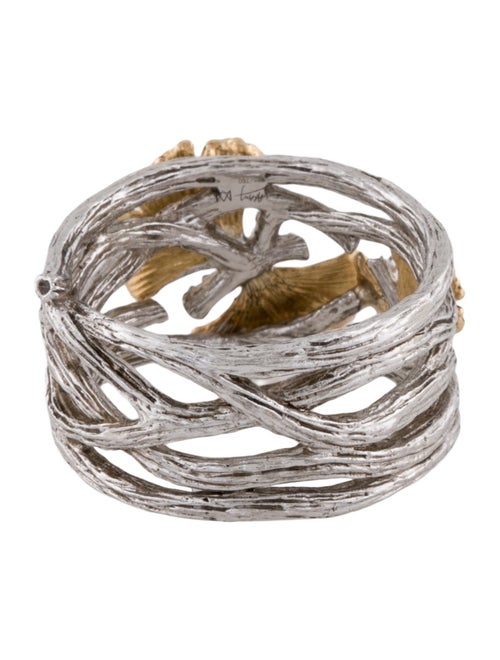 Michael Aram Diamond Butterfly Ginkgo Cuff Ring