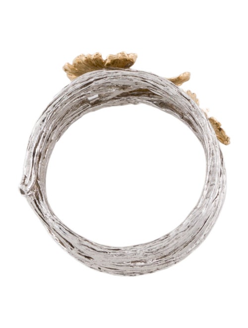 Michael Aram Diamond Butterfly Ginkgo Cuff Ring