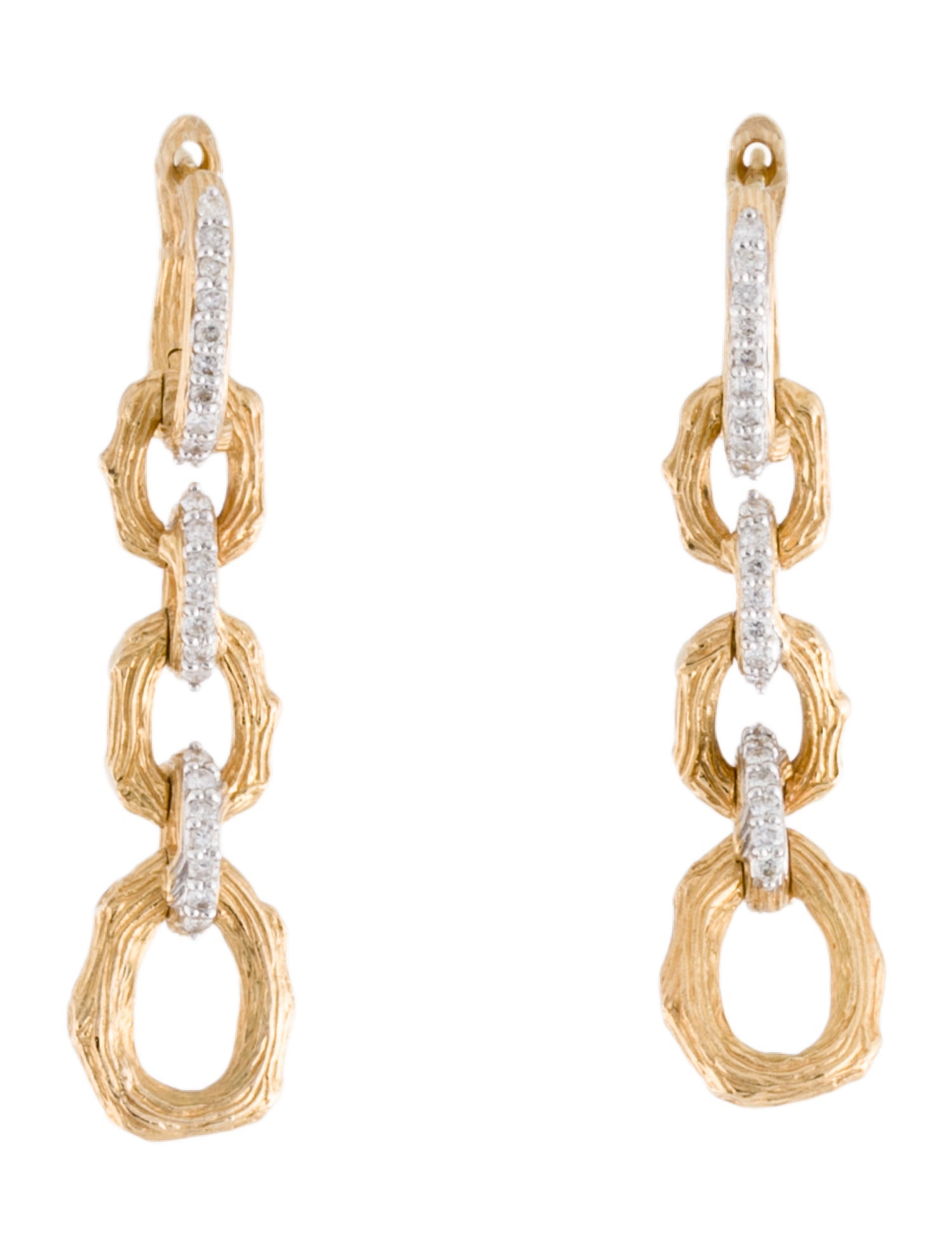 Michael Aram 18K Diamond Enchanted Forest Link Earrings