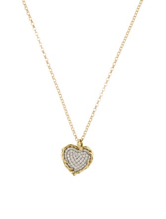 Michael Aram 18K Diamond Enchanted Forest Heart Pendant Necklace