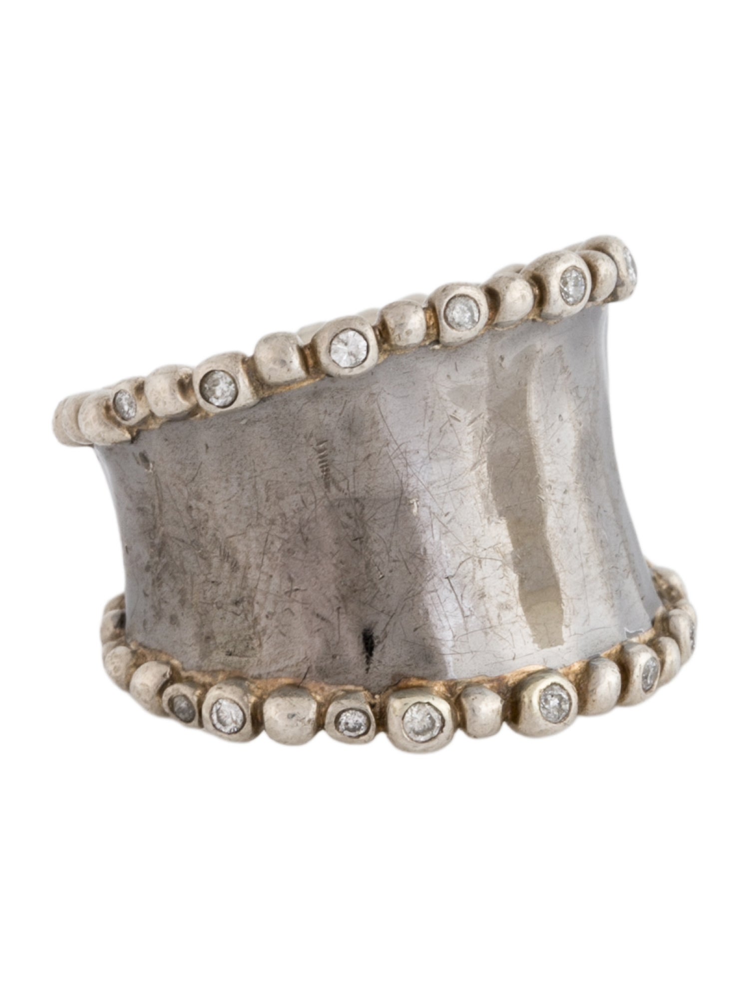 Michael Aram Diamond Beaded Wide Band