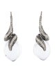 Michael Aram Quartz & Diamond Feather Drop Earrings