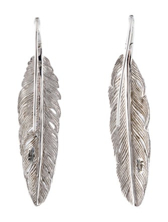 Michael Aram Smoky Quartz Feather Drop Earrings