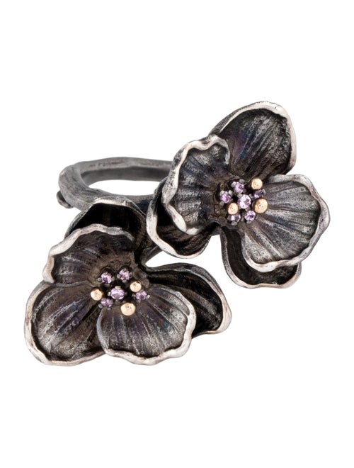 Michael Aram Sapphire Double Orchid Cocktail Ring