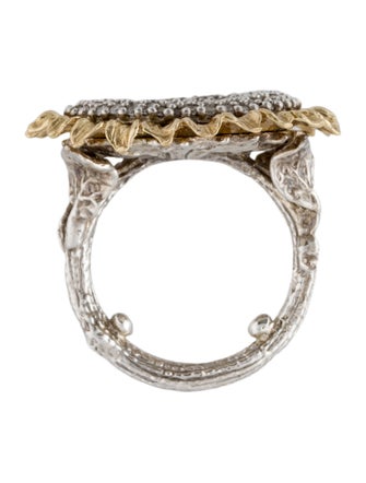 Michael Aram Diamond Two-Tone Vincent Ring