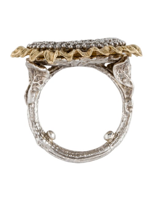 Michael Aram Diamond Two-Tone Vincent Ring