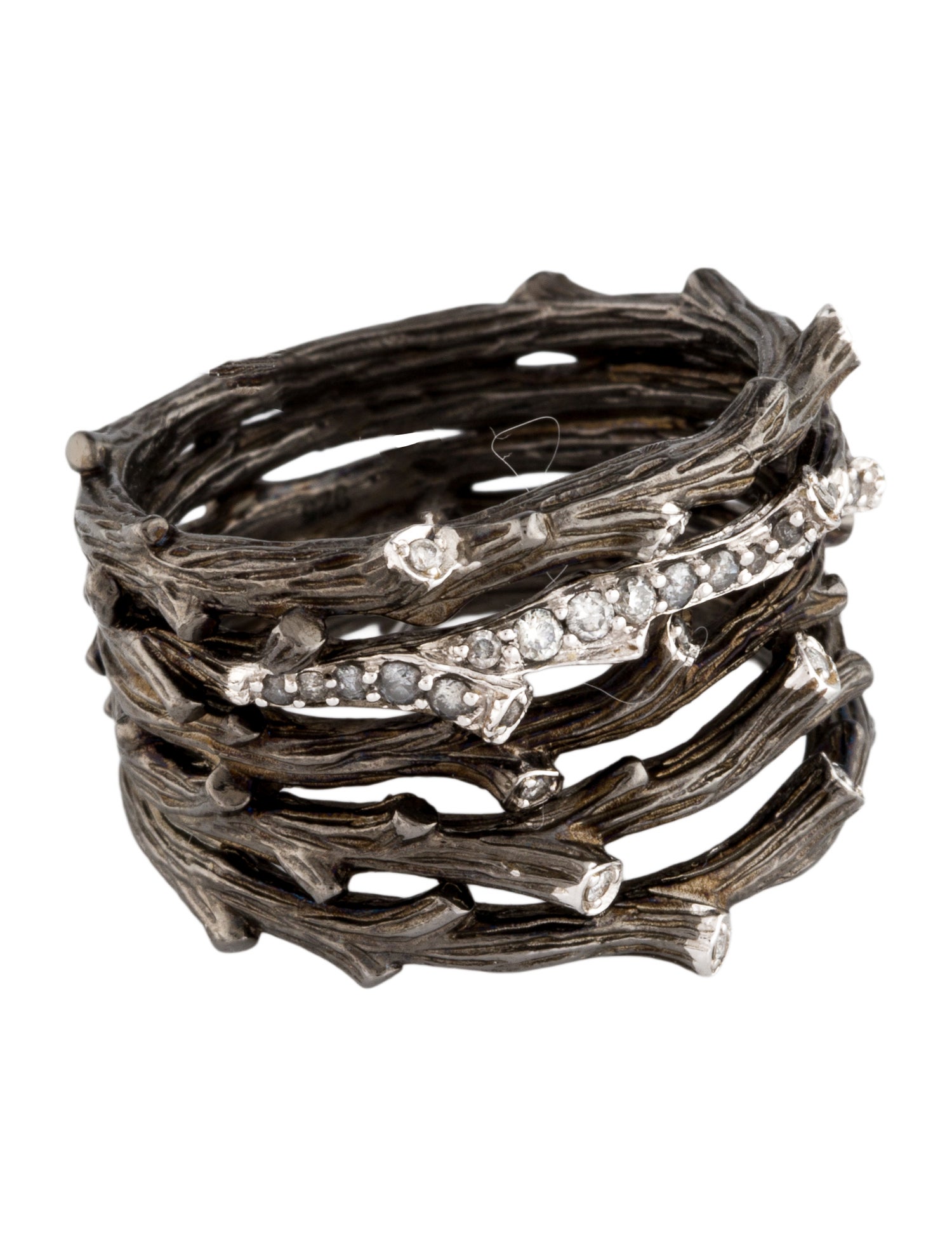 Michael Aram Diamond Enchanted Forest Multi-row Twig Ring