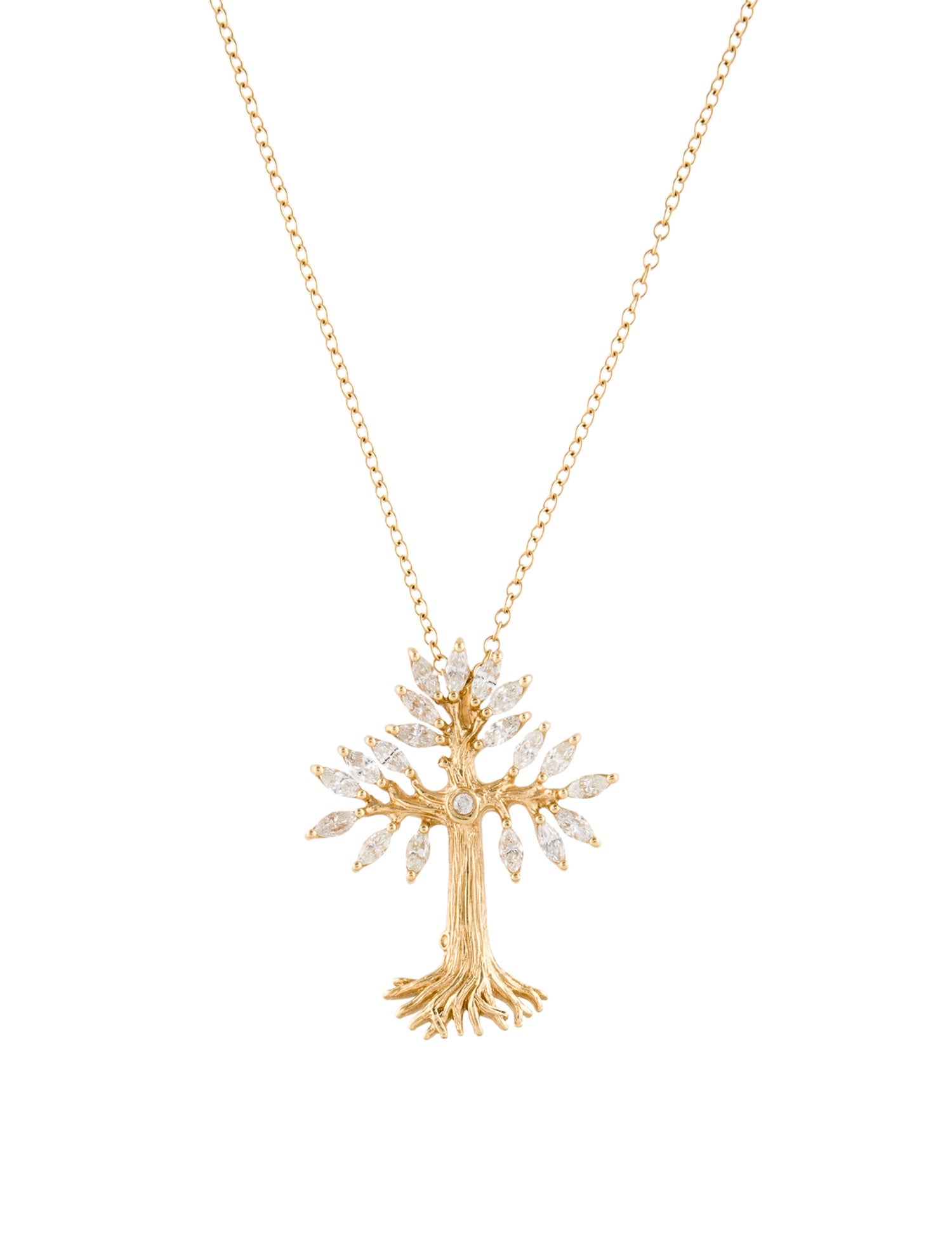 Michael Aram 18K Diamond Armenian Tree of Life Cross Pendant Necklace