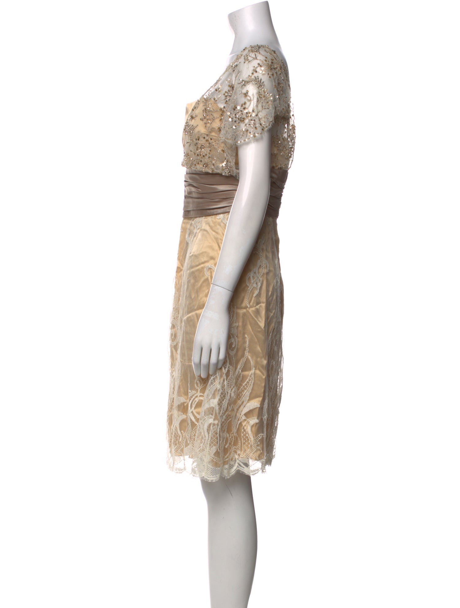 Monica Byrne Lace Pattern Knee-Length Dress