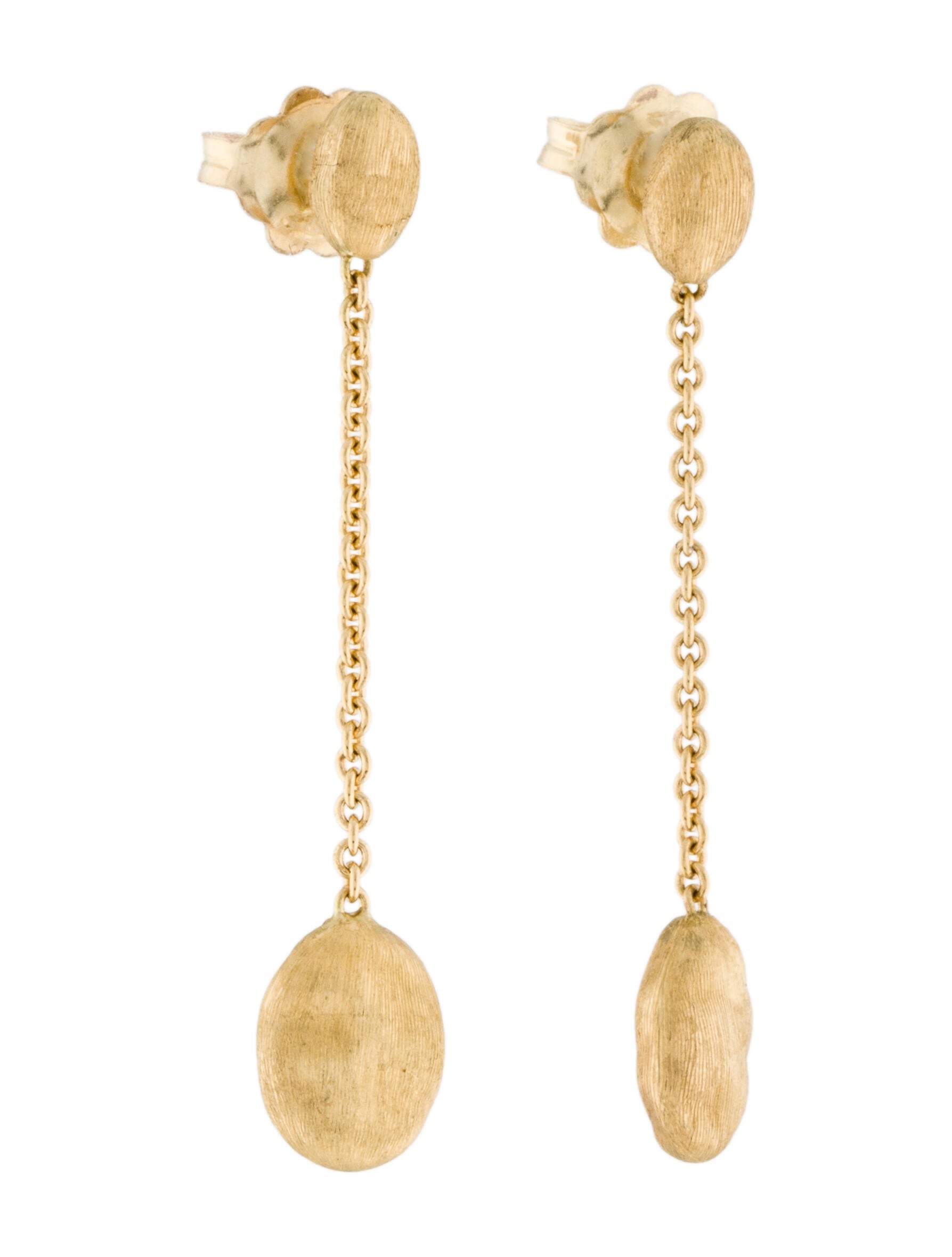 Marco Bicego 18K Single Strand Earrings 18K Yellow Gold Drop