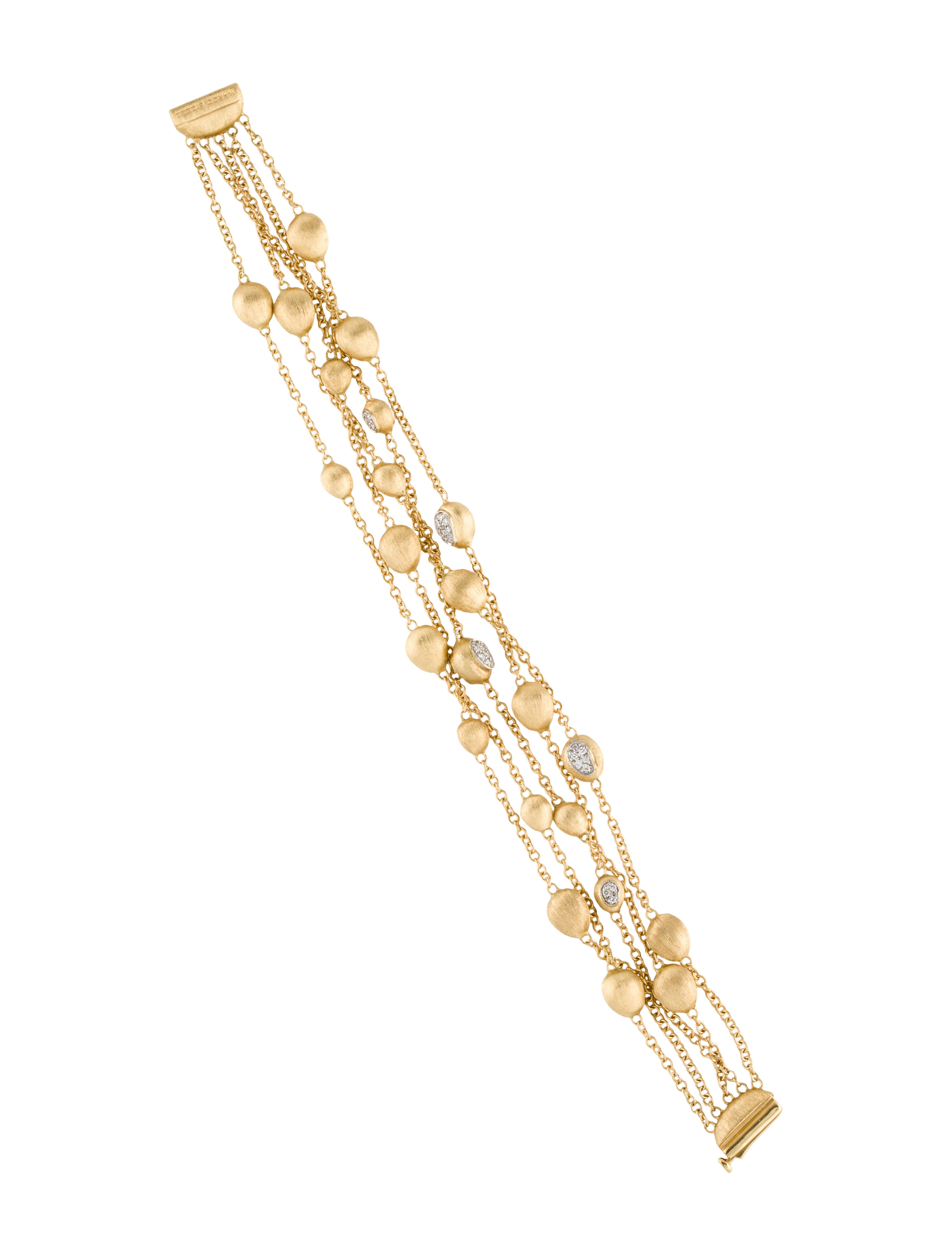 Marco Bicego 18K Diamond 5Strand Siviglia Bracelet 18K Yellow Gold