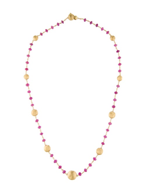 Marco Bicego 18K Ruby Beaded Station Necklace