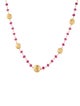 Marco Bicego 18K Ruby Beaded Station Necklace