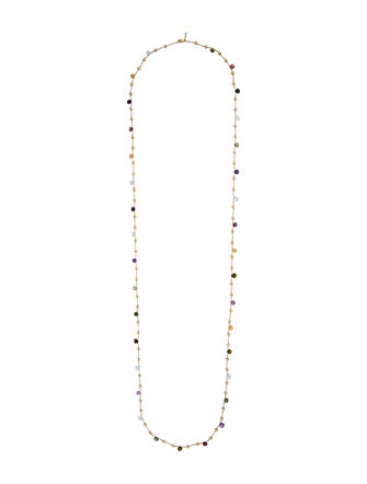 Marco Bicego 18K Multistone Single Strand Necklace, Extra Long