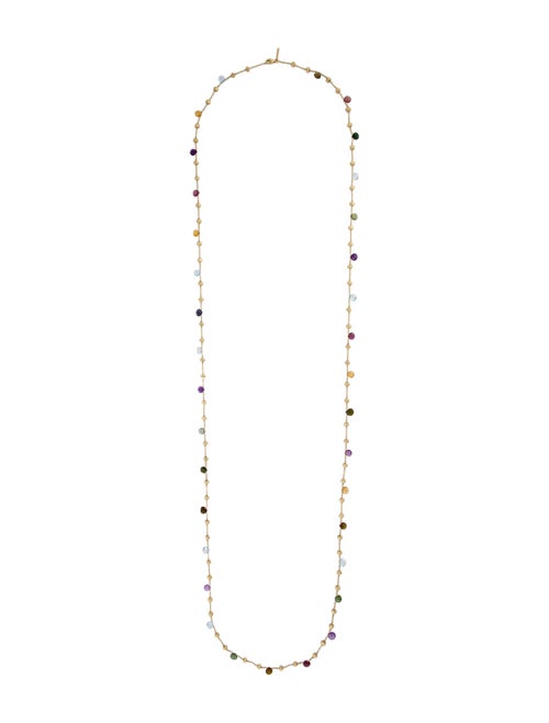Marco Bicego 18K Multistone Single Strand Necklace, Extra Long