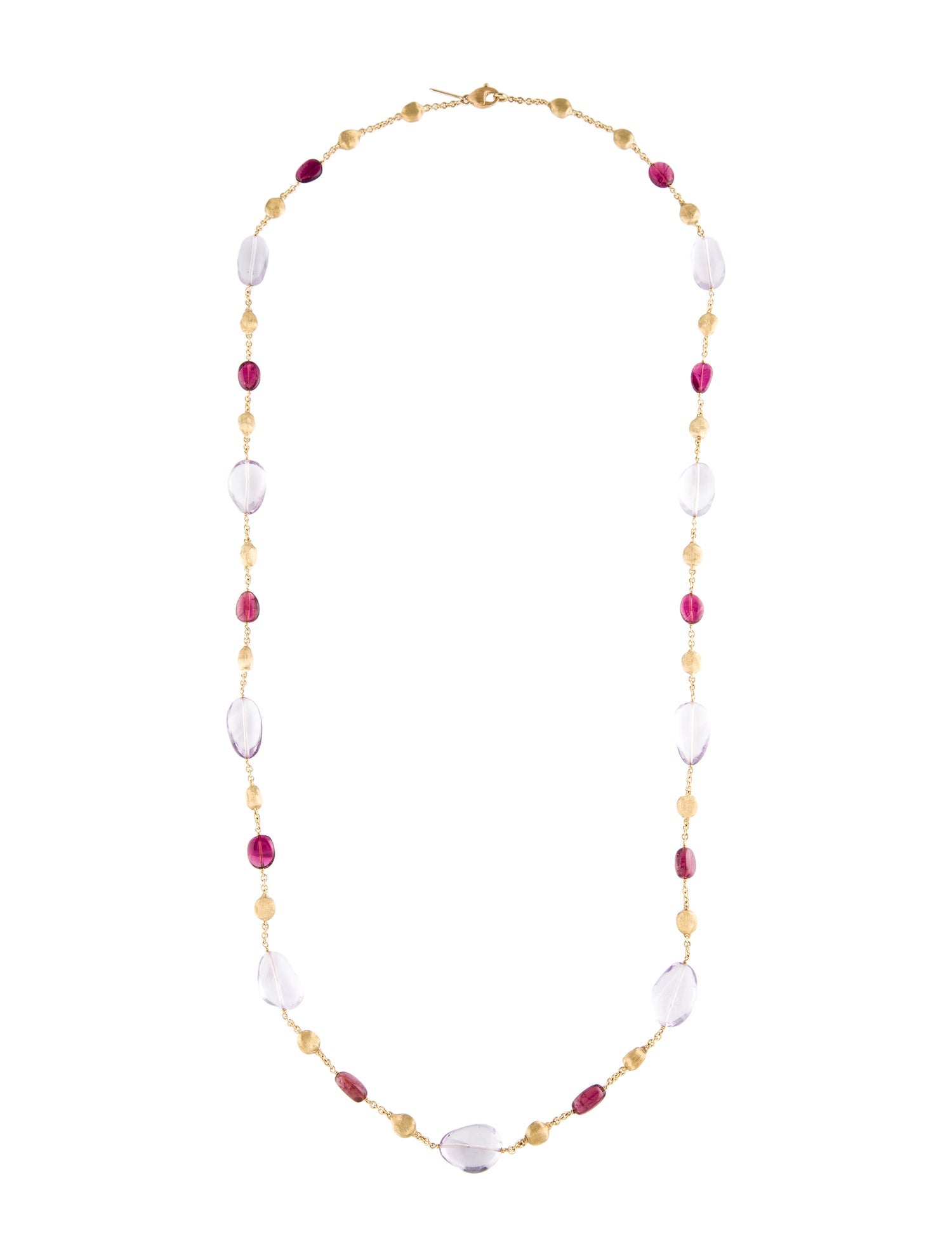 Marco Bicego 18K Amethyst & Tourmaline Confetti Station Necklace