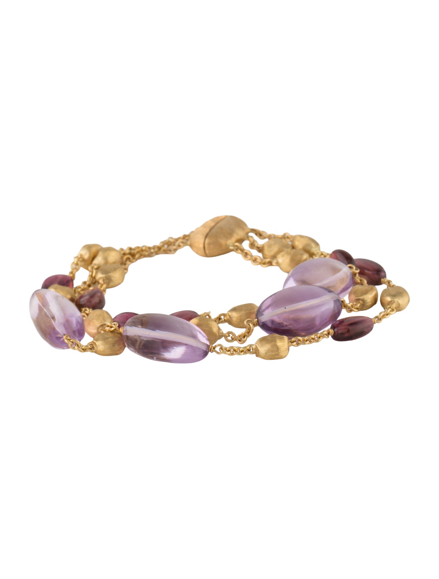 Marco Bicego 18K Amethyst & Tourmaline Confetti Three-Strand Bracelet