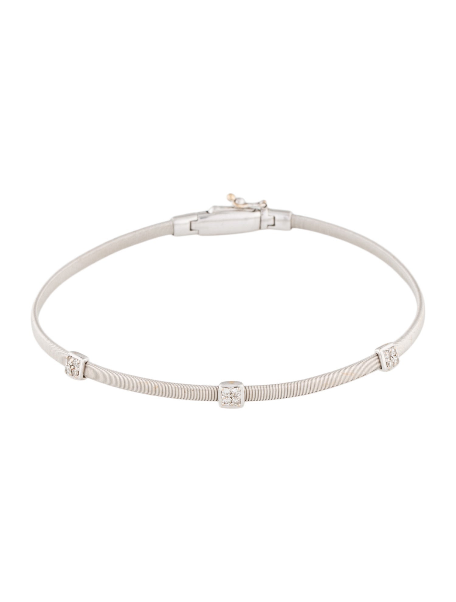 Marco Bicego 18K Diamond Station Stackable Bracelet