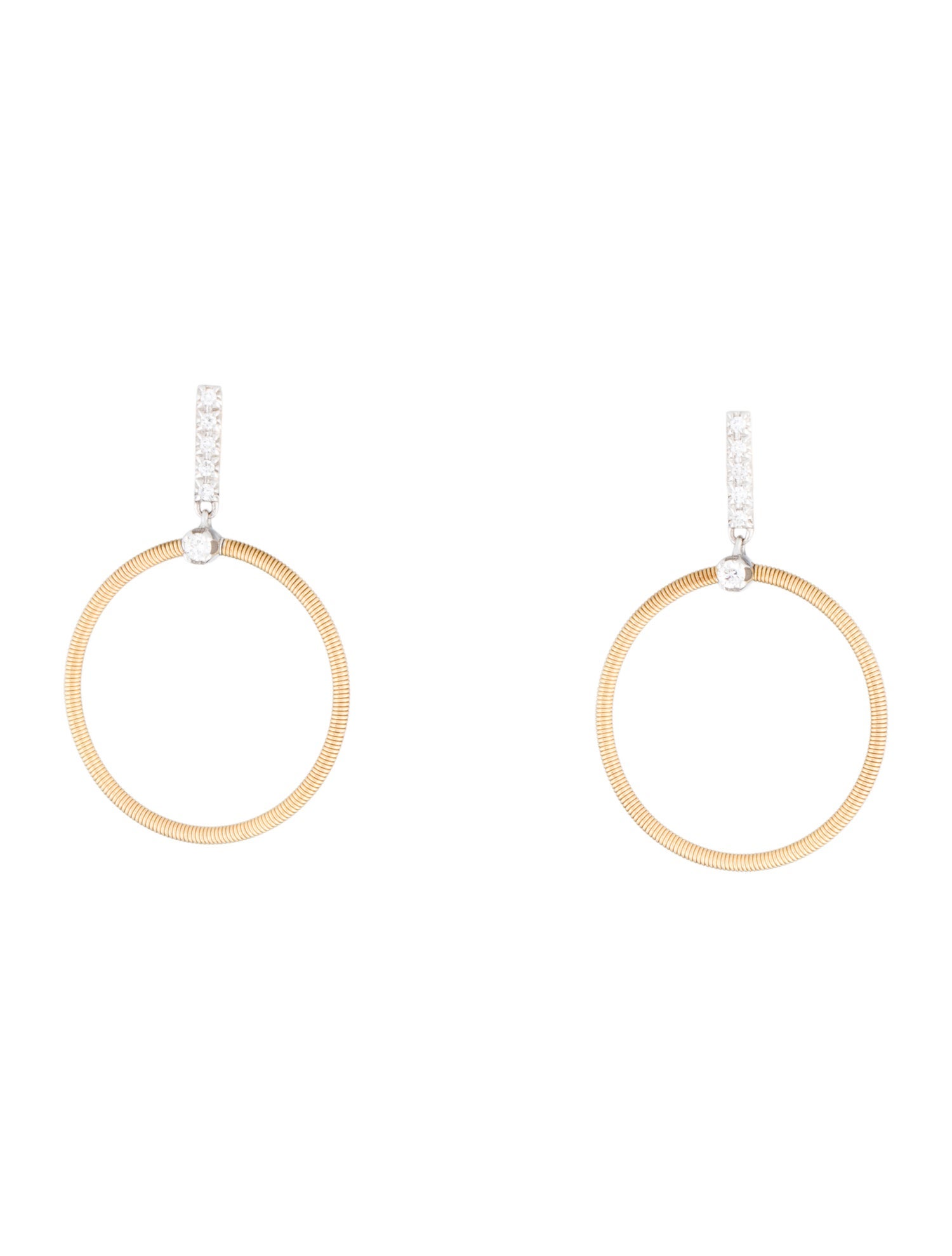 Marco Bicego 18K Diamond Hoop Earrings