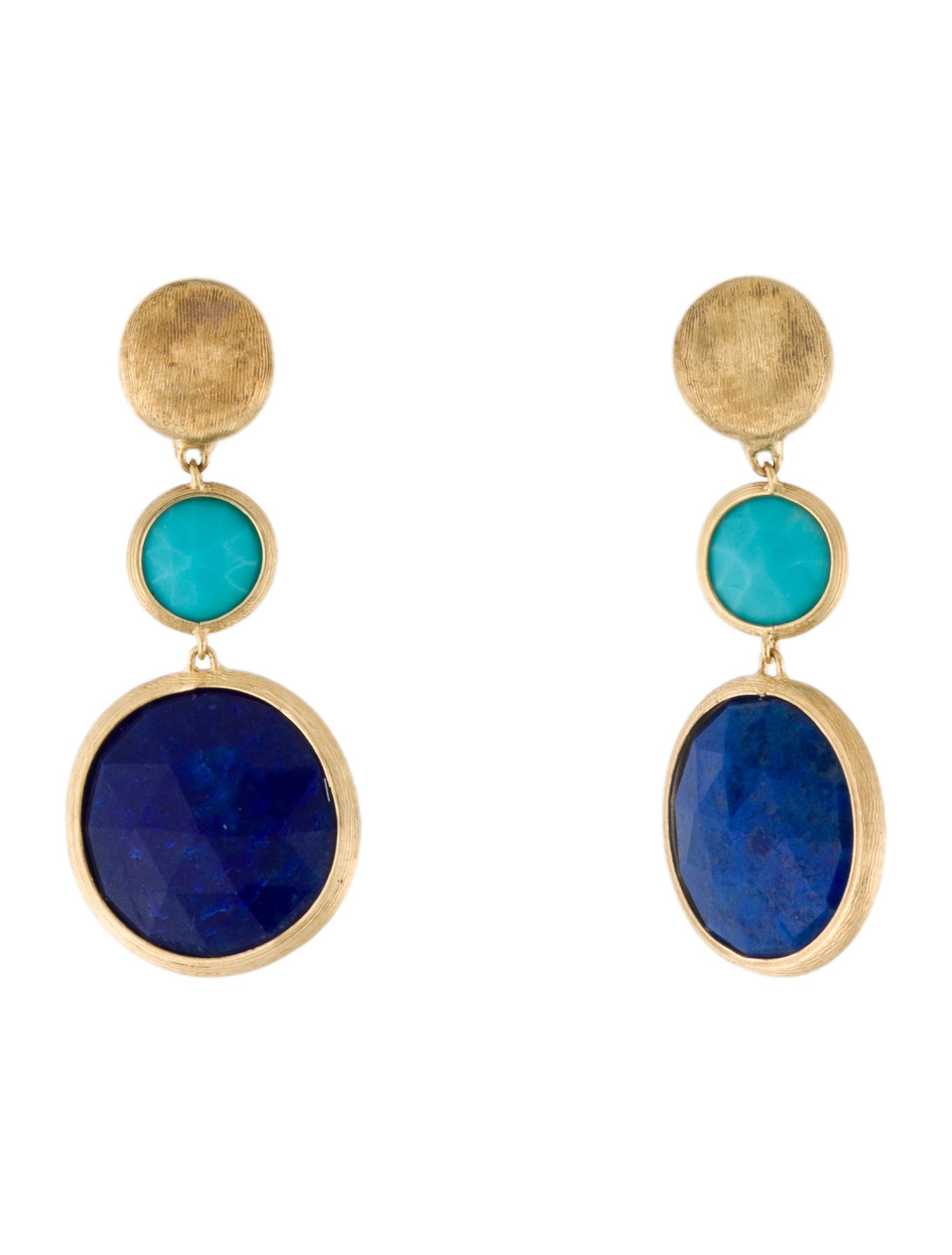 Marco Bicego 18K Lapis Lazuli & Turquoise Jaipur Earrings