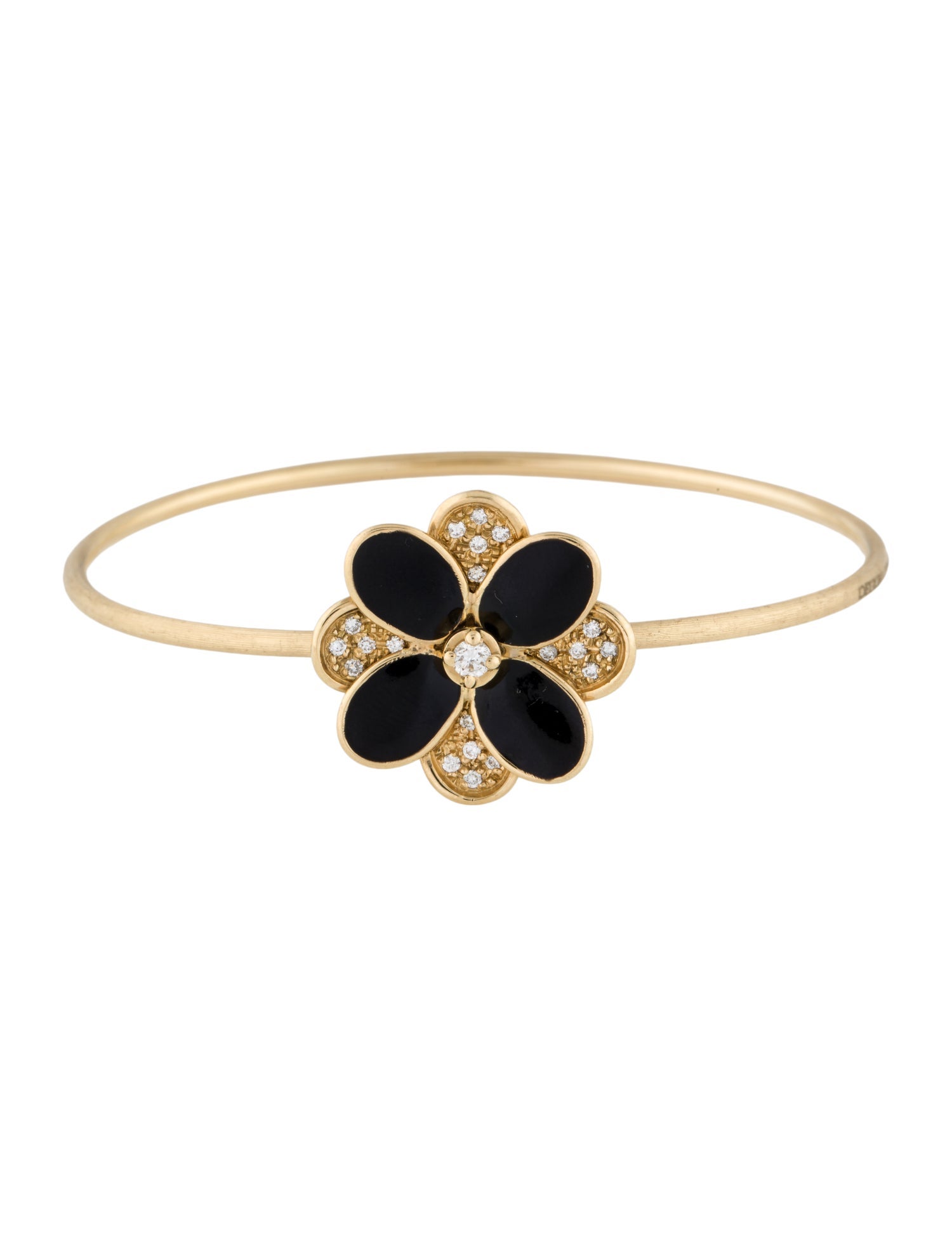 Marco Bicego 18K Diamond & Enamel Petali Flower Bracelet